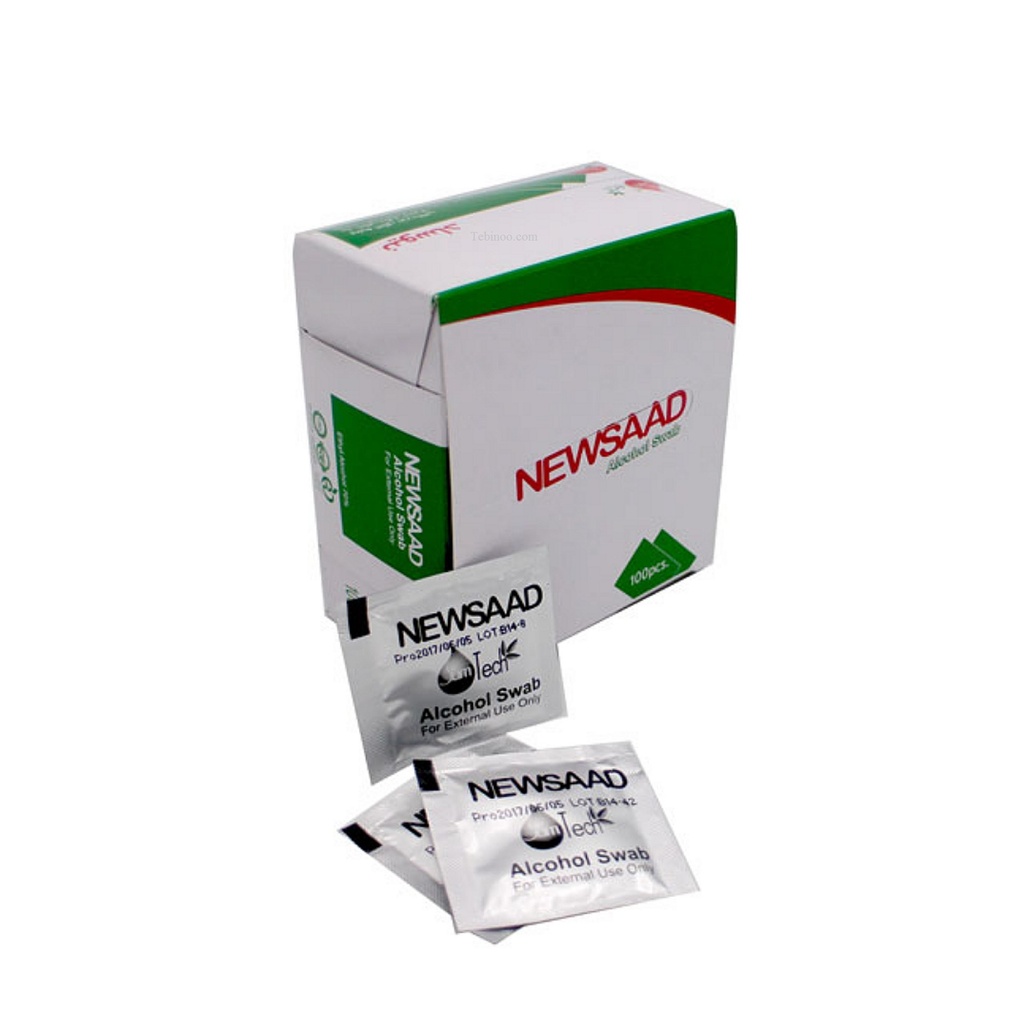 Newsaad A10 100pcs Pack Alcohol Pad